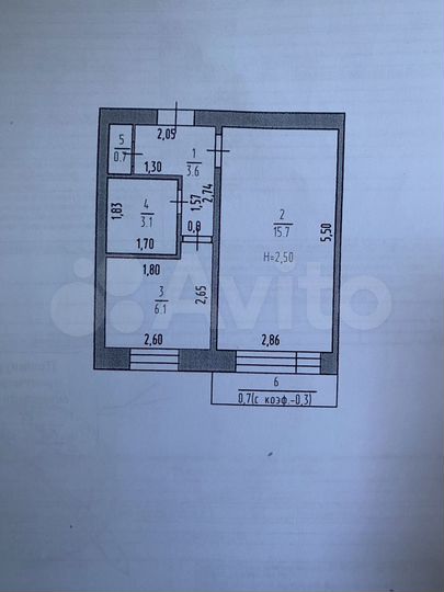 1-к. квартира, 29,2 м², 4/5 эт.