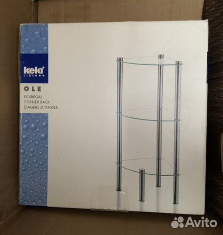 Угловая напольная этажерка стеклянная