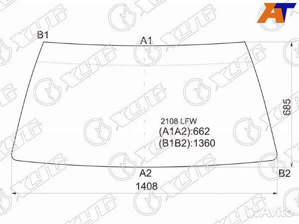 Стекло лобовое LADA 2114 samara 2001-2013