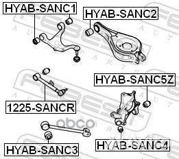 Сайлентблок цапфы зад прав/лев hyabsanc5Z F