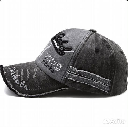 Бейсболка серая