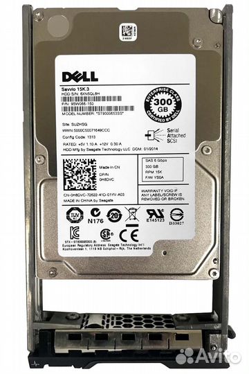 Жесткий диск Dell 300Gb 15K H8DVC SAS 2.5