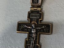 Крест серебряный с золотым покрытием