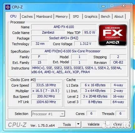 Процесор Fx 6100