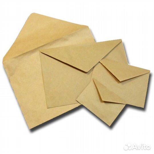 Крафт конверты с треугольным клапаном