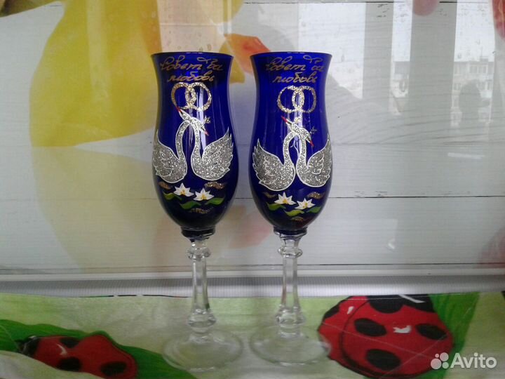 Свадебные бокалы новые