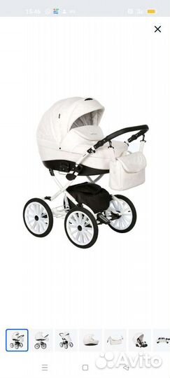 Коляска 2 в 1 эко кожа