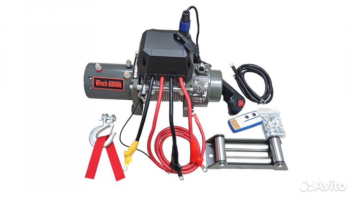 Лебедка Winch 6000lbs (железный трос)