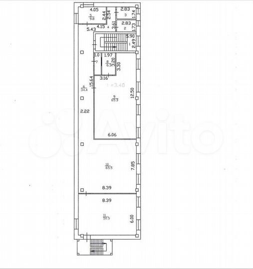 Офисный этаж, 268.4 м²