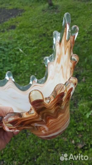 Вазы конфетницы чешское стекло винтаж