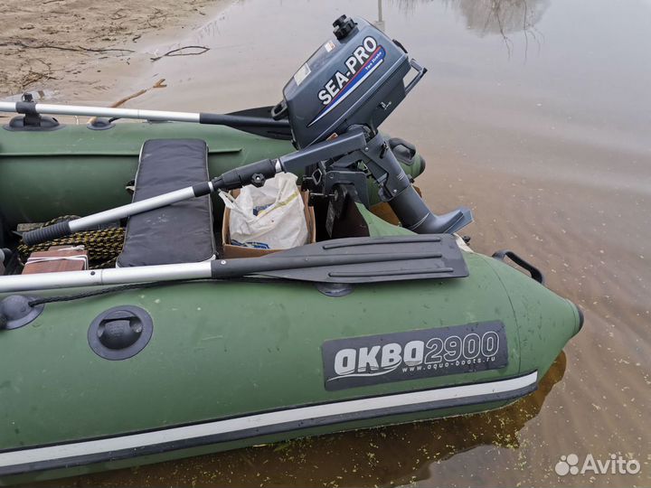 Лодка пвх аква 290 с мотором сиа про 3л.с