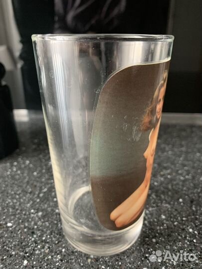 Винтажный коллекционный стакан с эротическим фото