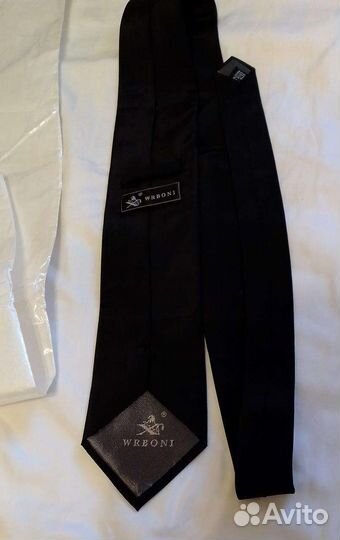 Галстук шелковый, черный, новый