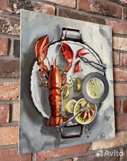 Картина маслом на холсте Лобстер