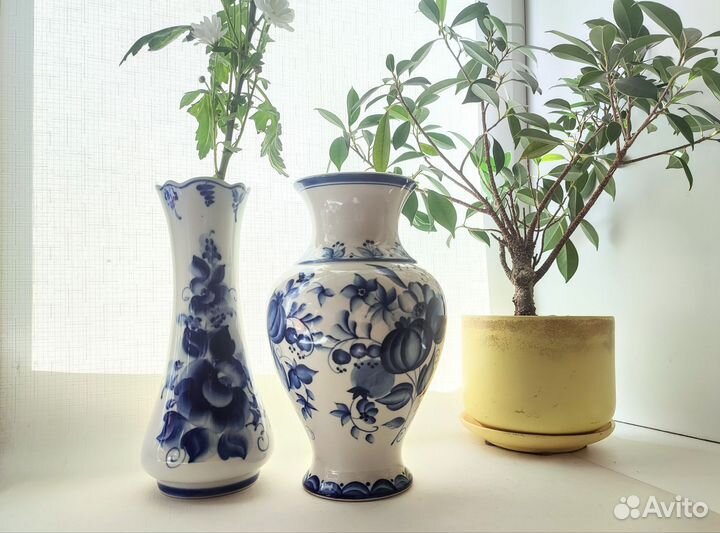 Ваза гжель ручная роспись