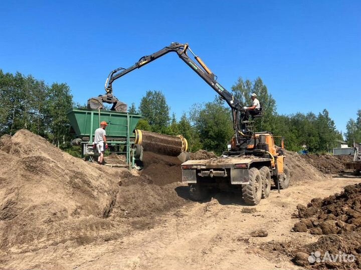 Земля. Чернозем. Грунт фасованная в мешки