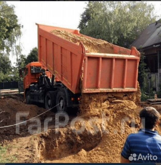 Песок карьерный в наличии с доставкой