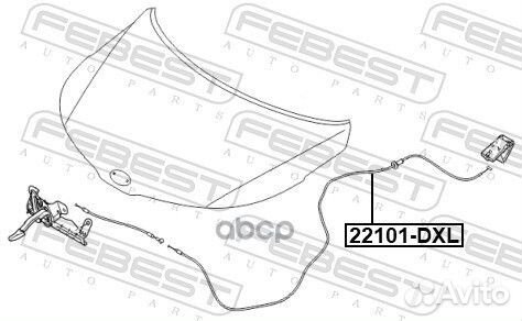 Трос открывания капота KIA RIO 22101-DXL Febest