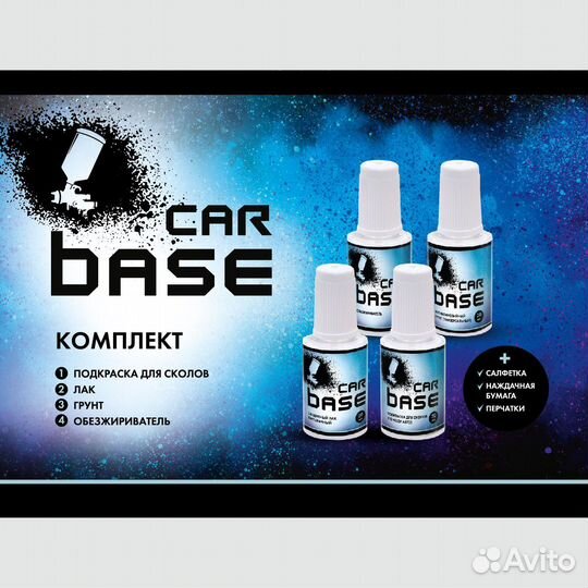 Краска автомобильная. omoda WB deep SEA blue (обезжириватель, грунтовка, база, лак) комплект 80 мл