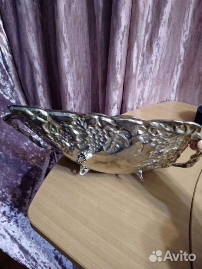 Ваза фруктовница. Серебрение. Швеция