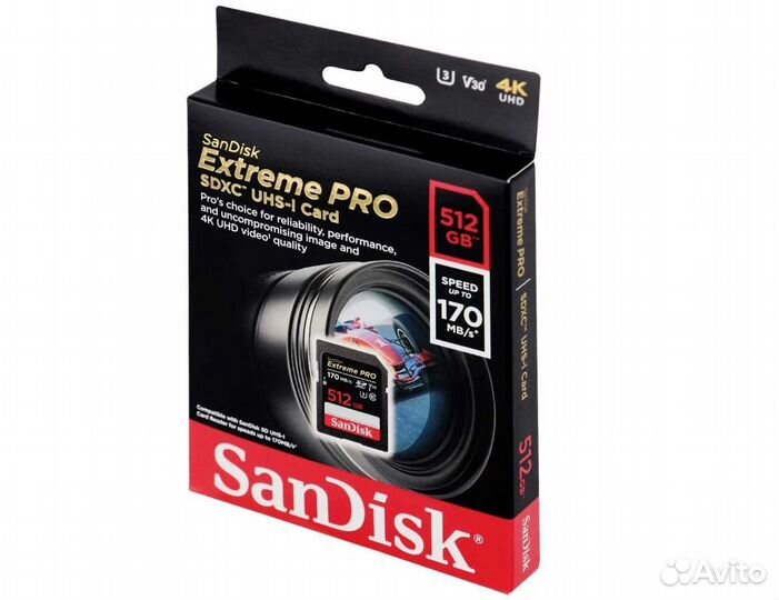 Новая sandisk 512Gb Extreme Pro sdxc Карта памяти
