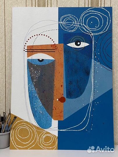 Картина акрилом на холсте