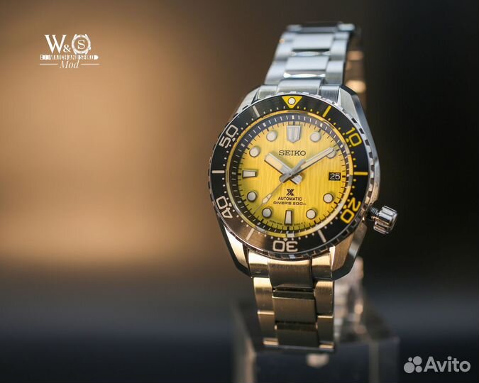 Часы Seiko Marinemaster Bumblebee Mod