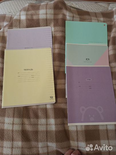 Тетради 12 л. 2 в линейку, 3 в клетку