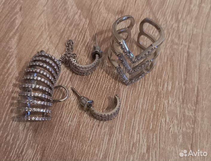 Серьги и кольцо