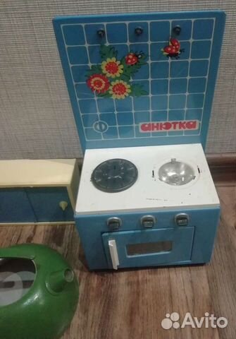 Игрушка СССР жесть плита чайник