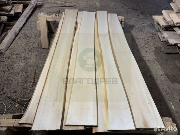 Необрезная доска липа 2 сорт