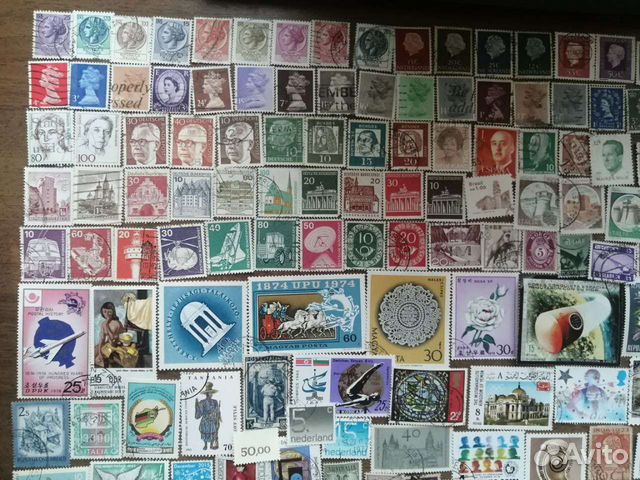 Набор N 25 почтовых марок мира 300 штук объявление продам