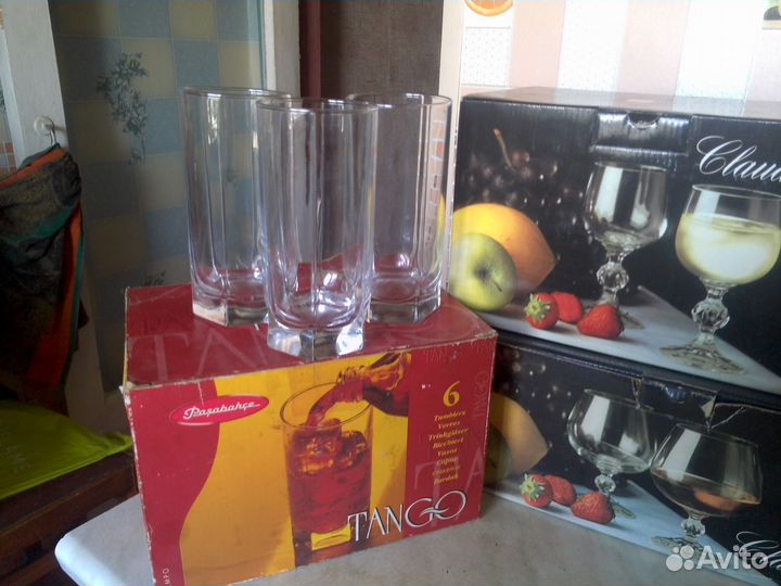 Фужеры хрусталь, новые, Чехословакия