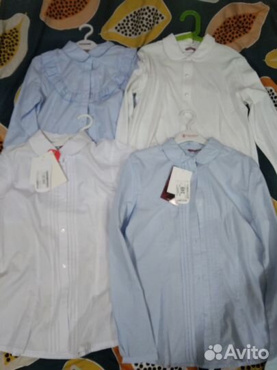 Блузки школьные новые 4 шт 158 размер цена за все