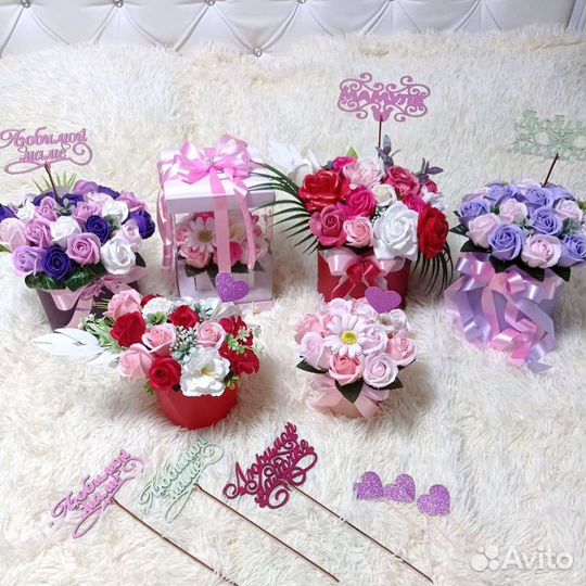 Букеты из мыльных цветов