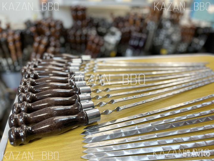 Шампура с деревянной ручкой
