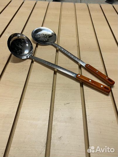 Шумовка и половник для казана