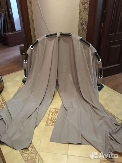 Шторы на люверсах бу на кованной штанге