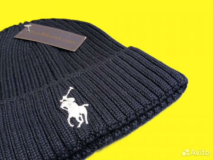 Шапка polo ralph lauren синяя