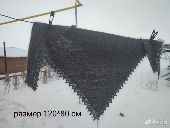 Оренбургский пуховый платок (косынка)