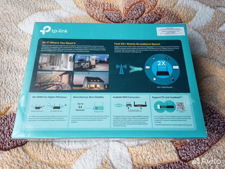 Wi-Fi роутер TP-Link Archer MR600 LTE Cat 6, новый