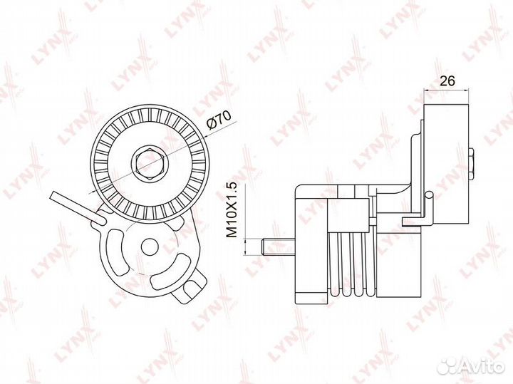 Натяжитель ремня lynxauto PT-3008
