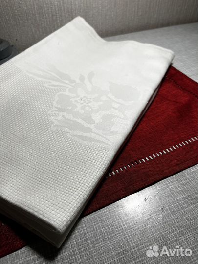 Скатерть СССР белая. Раз. 152на 195