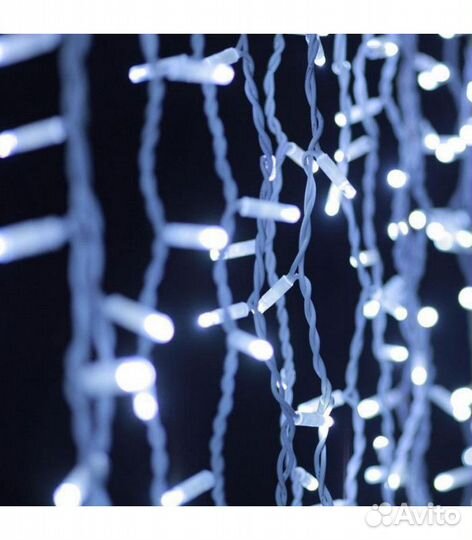 Гирлянда уличная Бахрома, 5 на 0,5м. Теплый Белый