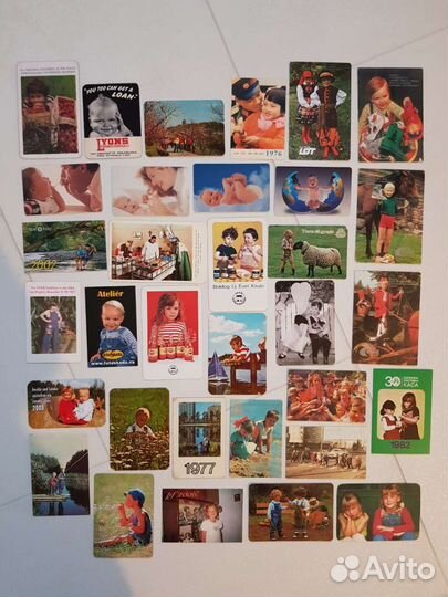 Коллекция иностранных календариков. Дети. 96 штук