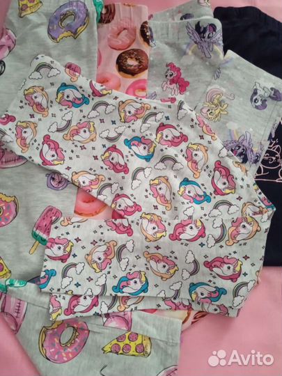 Лосины для девочки 116 122 пакетом