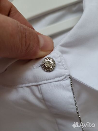 Блузка белая 164 р. школьная хлопок