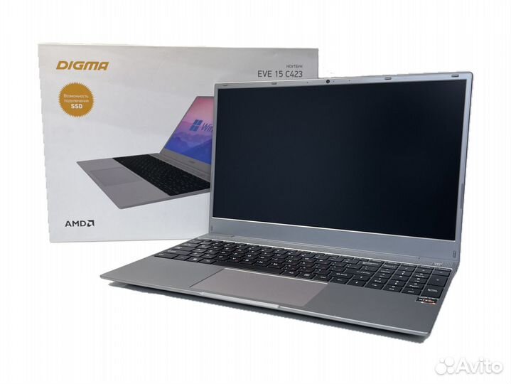 Ноутбук Digma Ryzen5 3500U/16Gb/SSD512Gb/15.6 IPS