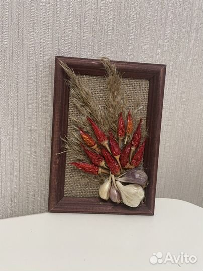 Картины из сухоцветов ручной работы