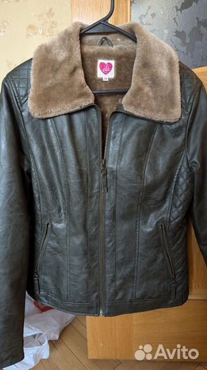 Куртка кожаная женская утепленная